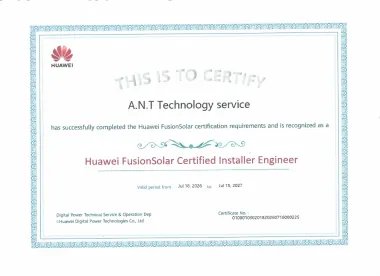 Huawei FusionSolar Certified Installer Engineer